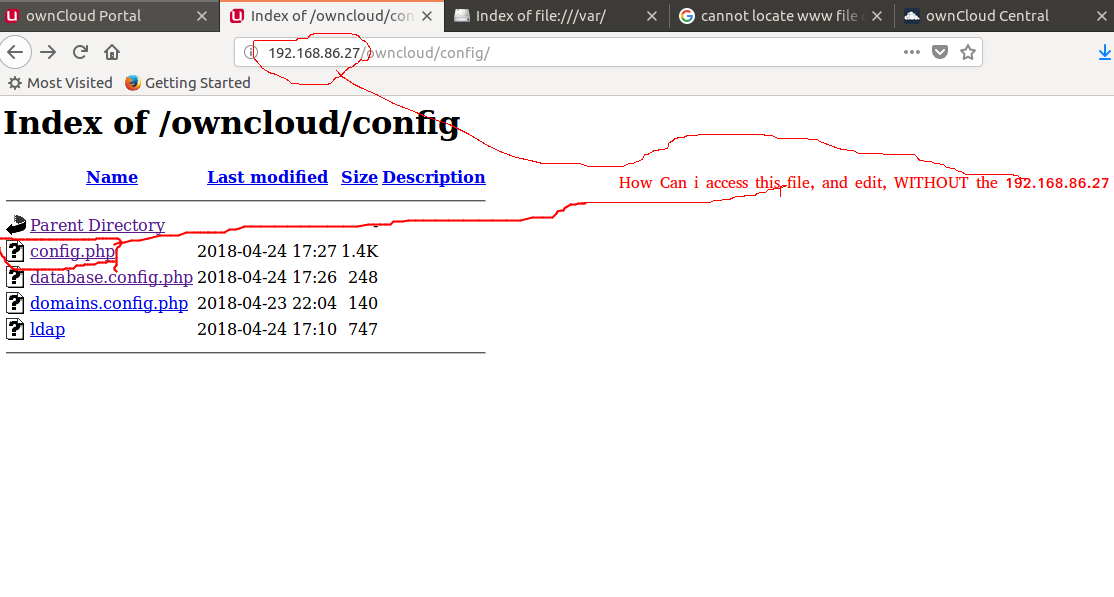 owncloud config php