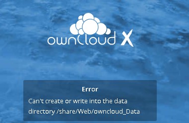 owncloud install error